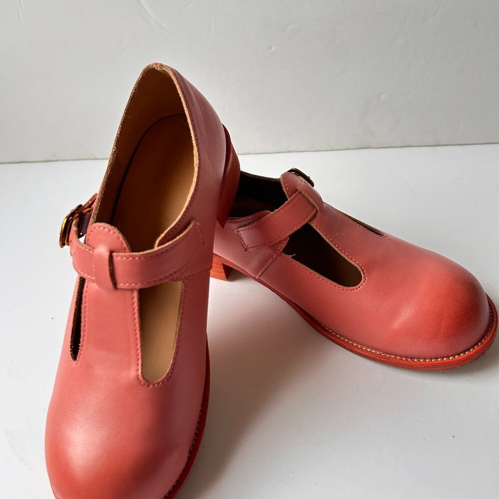 Women’s Coral T-Strap Leather Flats